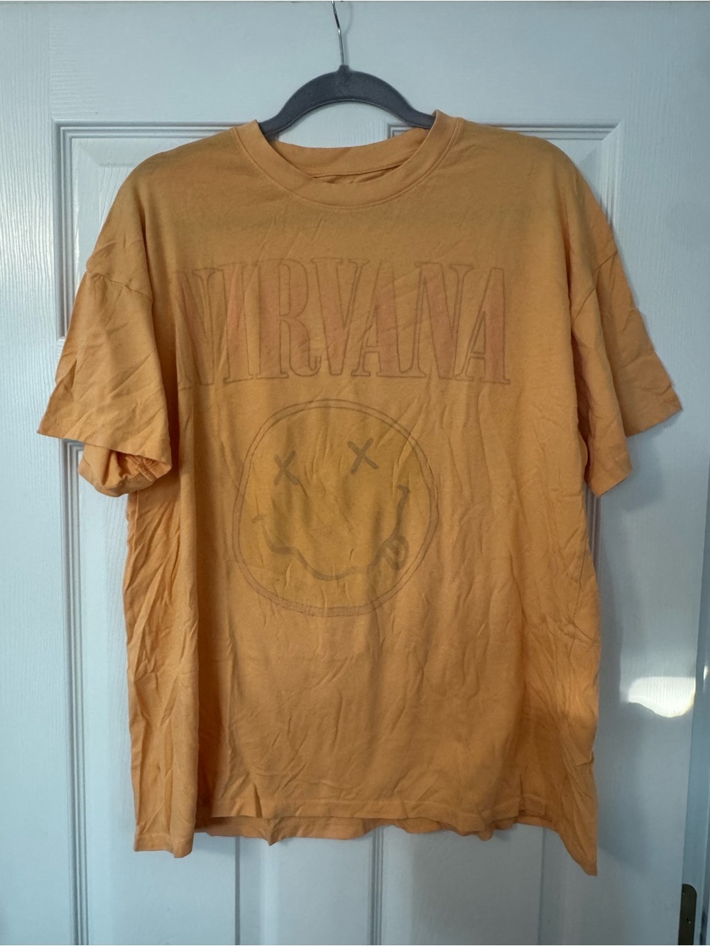 Nirvana Logo Short Sleeve T-Shirt - Mustard sz M